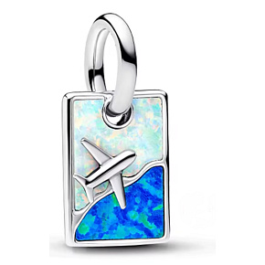 Charm Letadlo nad oceánem - symbol svobody a dobrodružství, přívěsek na náramek cestování