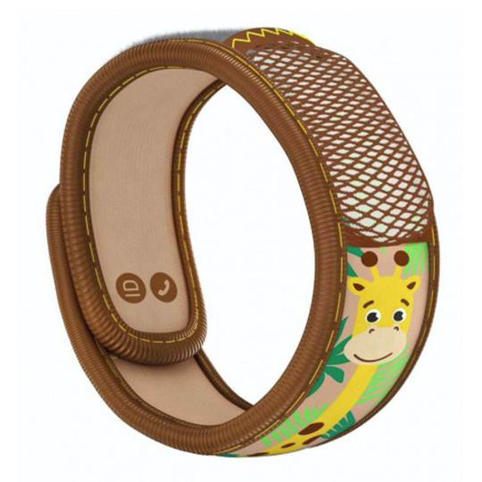 Parakito Repelentní náramek proti komárům dětský Žirafa přírodní, znovuplnitelný, voděodolný,ochrana 24h /den - 15 dní na náplň + dvě náplně pro děti