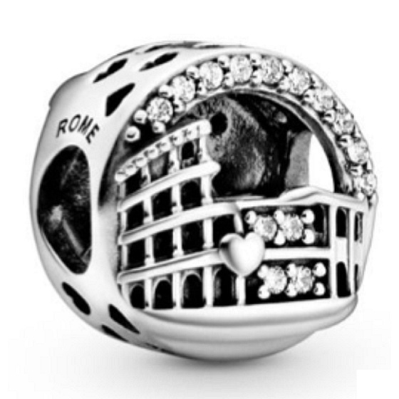 Charm Itálie, Řím - Koloseum, korálek na náramek cestování