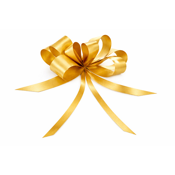 Kokarda – stahovací ozdobná stuha zlatá metalýza | 50 cm