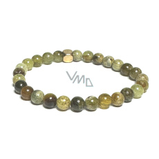 Tsavorite zelený náramek elastický přírodní kámen, kulička 6 mm / 16 - 17 cm, maskot zahradníků Tsavorite zelený náramek elastický přírodní kámen, kulička 6 mm / 16 - 17 cm, maskot zahradníků