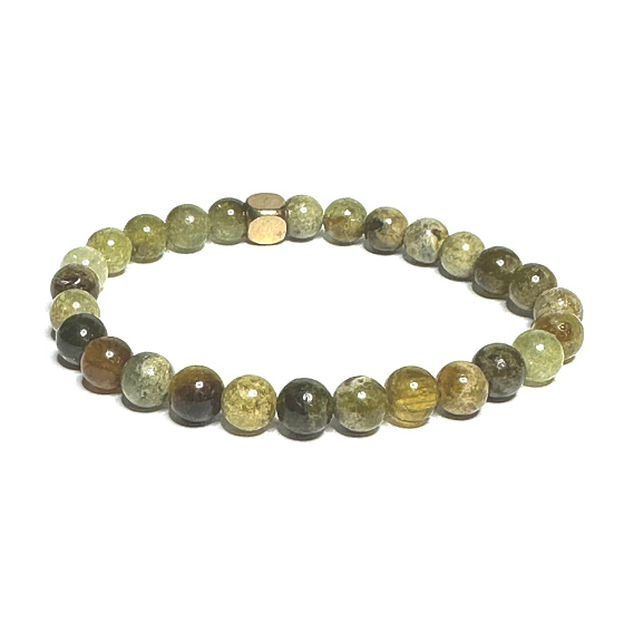 Tsavorite zelený náramek elastický přírodní kámen, kulička 6 mm / 16 - 17 cm, maskot zahradníků