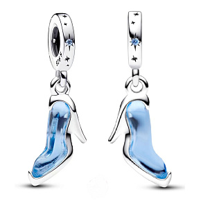 Charm Disney Popelka - skleněný pantoflíček, přívěsek na náramek film