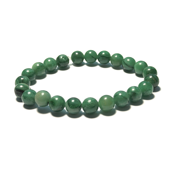 Smaragd Africký náramek elastický přírodní kámen, kulička 8 mm / 16 - 17 cm, královský kámen