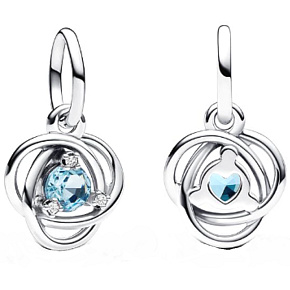 Charm Kruh věčnosti Aqua, březen, přívěsek na náramek symbol Charm Kruh věčnosti Aqua, březen, přívěsek na náramek symbol