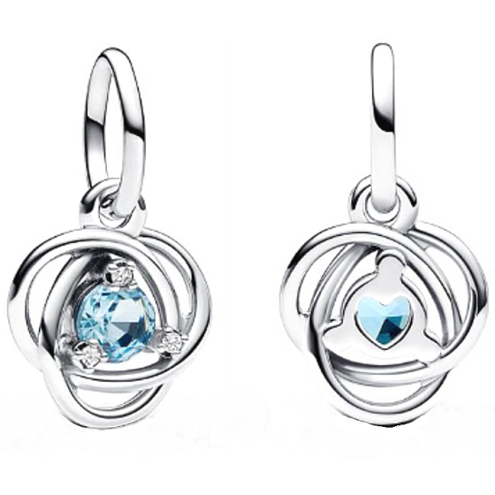Charm Kruh věčnosti Aqua, březen, přívěsek na náramek symbol