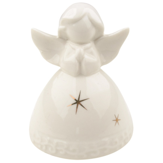 Anděl porcelánový bílý 8 cm na postavení Anděl porcelánový bílý 8 cm na postavení