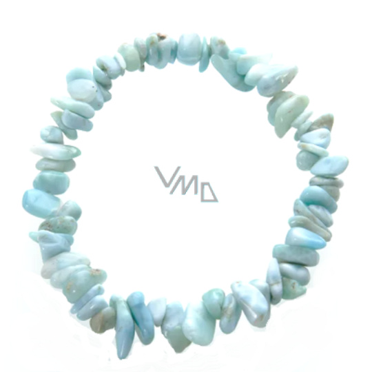 Larimar náramek elastický sekaný přírodní kámen 19 cm, kámen bájné Atlantidy Larimar náramek elastický sekaný přírodní kámen 19 cm, kámen bájné Atlantidy
