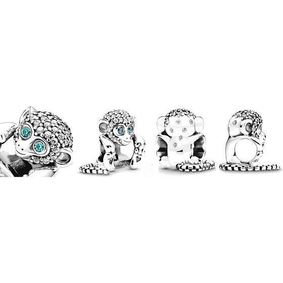 Charm Opice, symbol moudrosti, volnosti, korálek na náramek zvíře