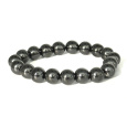Magnetovec zeštíhlující magnetický náramek elastický přírodní kámen, kulička 10 mm / 16 - 17 cm
