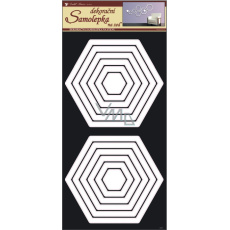 Samolepky na zeď šestiúhelníky bílé 60 x 32 cm