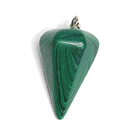 Malachit Siderické kyvadlo 2,2 cm, kámen splněných přání