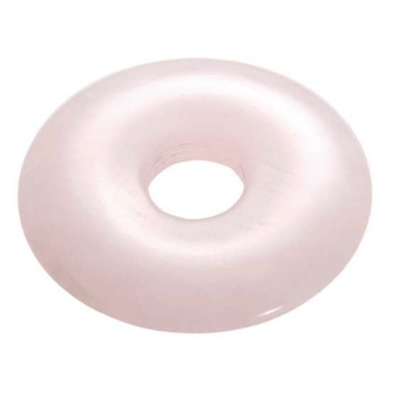 Růženín Donut přírodní kámen 30 mm, kámen lásky
