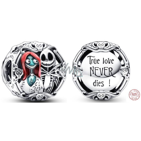 Charm Sterlingové stříbro 925 Tim Burton, Noční můra před Vánoci, The Nightmare Before Christmas, korálek na náramek film Charm Sterlingové stříbro 925 Tim Burton, Noční můra před Vánoci, The Nightmare Before Christmas, korálek na náramek film