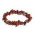 Jaspis červený náramek elastický sekaný přírodní kámen 19 cm, kámen úplné péče