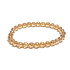 Křišťál Aqua aura zlatá barva fazet polopokovený povrch, náramek elastický přírodní kámen, kulička 6 mm / 16 - 17 cm, kámen kamenů