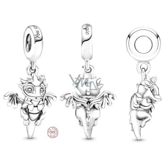 Charm Sterlingové stříbro 925 Magický drak, přívěsek na náramek, film Charm Sterlingové stříbro 925 Magický drak, přívěsek na náramek, film