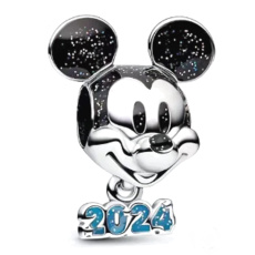 Charm Disney výročí, šťastný rok 2024, korálek na náramek
