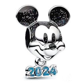 Charm Disney výročí, šťastný rok 2024, korálek na náramek