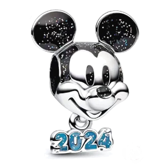 Charm Disney výročí, šťastný rok 2024, korálek na náramek