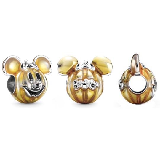 Charm Disney Mickey Mouse, ve tvaru dýně, korálek na náramek Halloween