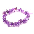 Ametyst náramek elastický sekaný přírodní kámen 16 cm, pro děti, kámen králů a biskupů