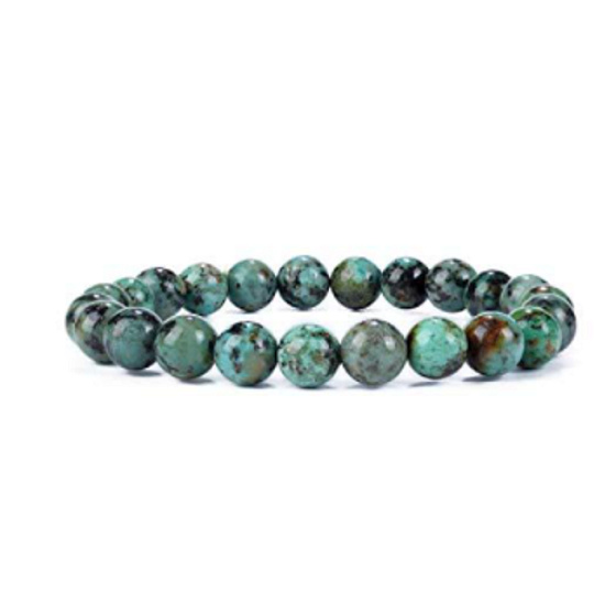 Jadeit Africký náramek elastický přírodní kámen, kulička 8 mm / 16 - 17 cm