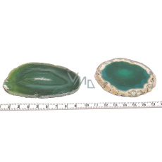 Achát zelený plátek přírodní kámen 1 kus, symbolizuje element země