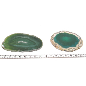 Achát zelený plátek přírodní kámen 1 kus, symbolizuje element země