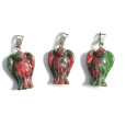Anyolit / Rubín v Zoisitu Anděl ochránce přívěsek přírodní kámen 25 x 21 x 5 mm, ulevuje v období smutku
