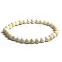 Slonovina náramek elastický z přírodní slonové kosti, kulička 6 mm / 16 - 17 cm