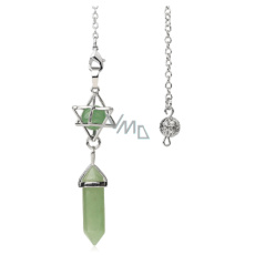 Aventurin Merkaba + kyvadlo, přívěsek přírodní kámen 71 x 8 x 8 mm, kámen štěstí