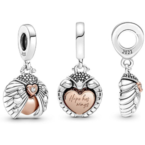 Charm Beruška s křídly „Hope has wings“ 2022 – symbol štěstí, naděje a ochrany přívěsek na náramek