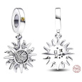 Zawieszka Srebro Sterlingowe 925 Słoneczny Charm, Zawieszka do Bransoletki Kosmos