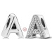 Charm Srebrna 925 Litera A, koralik na bransoletkę