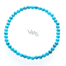 Tyrkenit náramek elastický přírodní kámen, kulička 4 mm / 19 cm, kámen mladých lidí, hledá životní cíl
