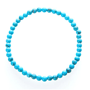 Tyrkenit náramek elastický přírodní kámen, kulička 4 mm / 19 cm, kámen mladých lidí, hledá životní cíl
