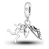 Charm Sportovec - běžec, tenisky, srdce se zirkonem a gravírovaným nápisem: Run, 3v1 přívěsek na náramek sport