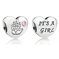 Charm Miluji svoji holčičku My Little Baby, korálek srdce na náramek rodina