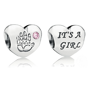 Charm Miluji svoji holčičku My Little Baby, korálek srdce na náramek rodina