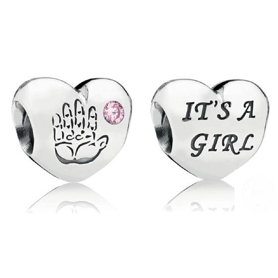 Charm Miluji svoji holčičku My Little Baby, korálek srdce na náramek rodina