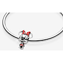 Charm Disney Minnie Mouse, myška s puntíkovanými šaty a mašlí, korálek na náramek, film