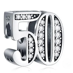 Charm 50 výročí, korálek na náramek