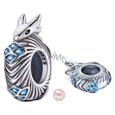 Charm Sterlingové stříbro 925 Ledový drak, korálek na náramek zvíře