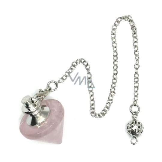 Růženin kyvadlo přírodní kámen pro proutkaření, věštění 2,5 x 2 cm, kámen lásky