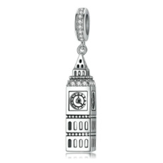 Charm Anglie, Londýn - Big Ben, přívěsek na náramek cestování