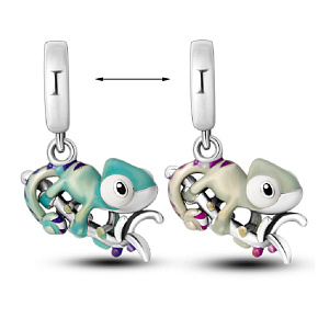 Charm Chameleon, mění barvu na teplo, přívěsek na náramek zvíře