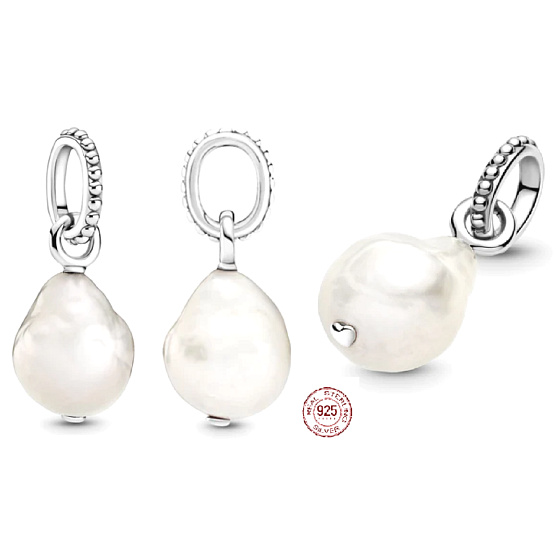 Charm Perla barokní říční přívěsek na náramek, symbol