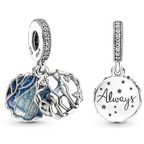 Charm Harry Potter - Snapeův patron v podobě laně, 2v1 přívěsek na náramek, film