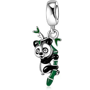 Charm Panda na větvi, přívěsek na náramek zvíře